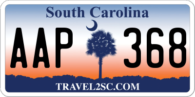 SC license plate AAP368