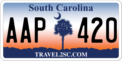 SC license plate AAP420