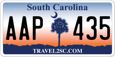 SC license plate AAP435