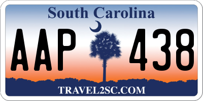 SC license plate AAP438