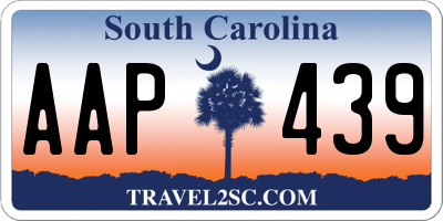 SC license plate AAP439