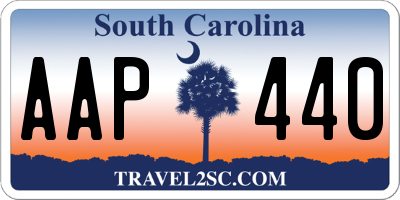 SC license plate AAP440