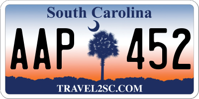 SC license plate AAP452