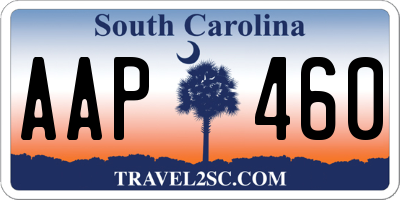 SC license plate AAP460