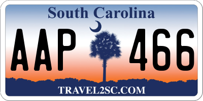 SC license plate AAP466