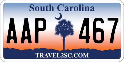 SC license plate AAP467