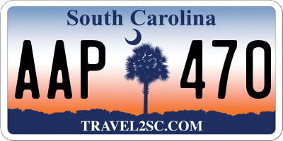 SC license plate AAP470