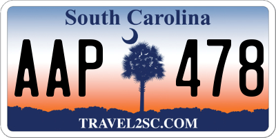 SC license plate AAP478