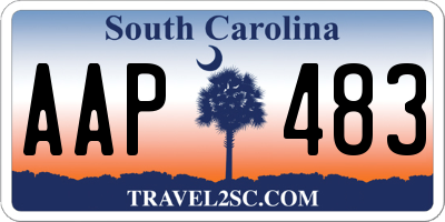 SC license plate AAP483