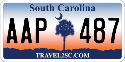 SC license plate AAP487