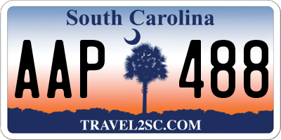 SC license plate AAP488