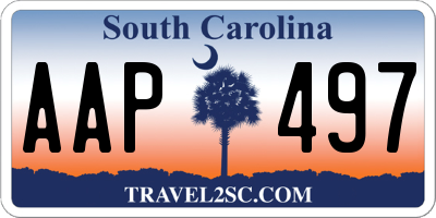 SC license plate AAP497