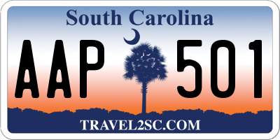 SC license plate AAP501