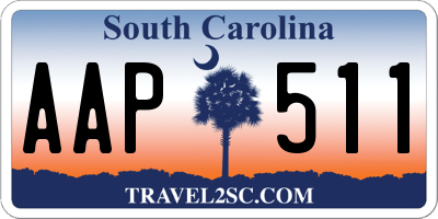 SC license plate AAP511