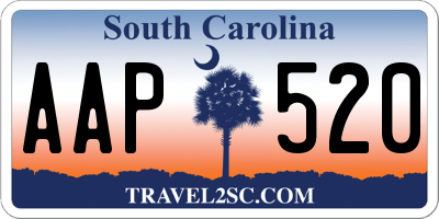 SC license plate AAP520