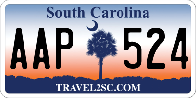 SC license plate AAP524