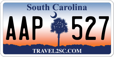 SC license plate AAP527