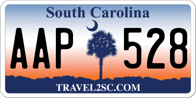 SC license plate AAP528