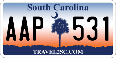 SC license plate AAP531