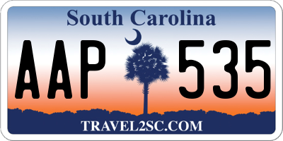 SC license plate AAP535