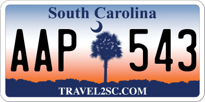 SC license plate AAP543