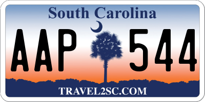 SC license plate AAP544