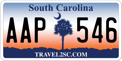 SC license plate AAP546