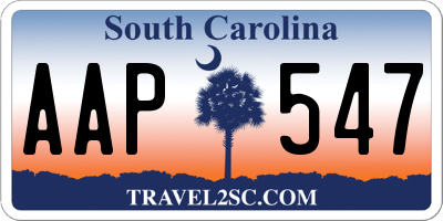 SC license plate AAP547