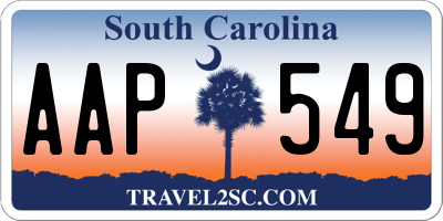 SC license plate AAP549