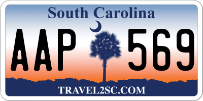 SC license plate AAP569