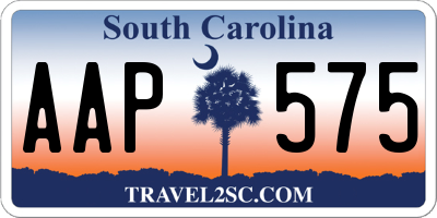 SC license plate AAP575