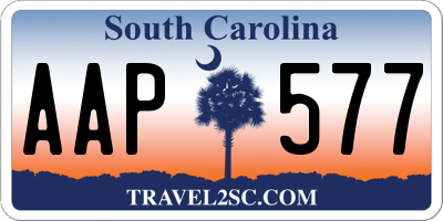 SC license plate AAP577