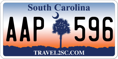 SC license plate AAP596