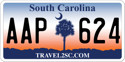 SC license plate AAP624