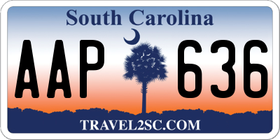SC license plate AAP636