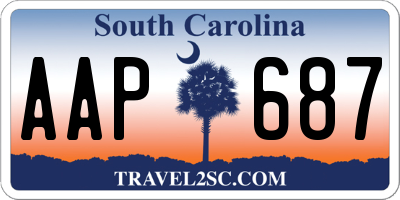 SC license plate AAP687
