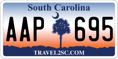 SC license plate AAP695