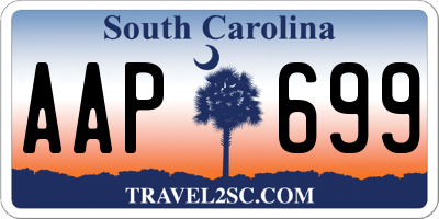 SC license plate AAP699