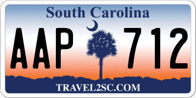 SC license plate AAP712