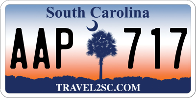 SC license plate AAP717