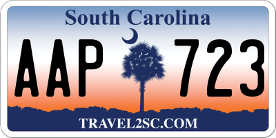 SC license plate AAP723