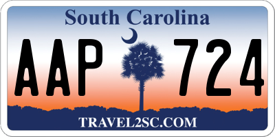 SC license plate AAP724