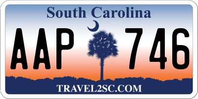 SC license plate AAP746