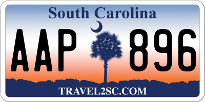 SC license plate AAP896