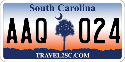 SC license plate AAQ024