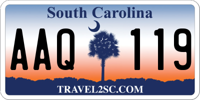 SC license plate AAQ119