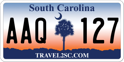 SC license plate AAQ127