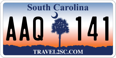 SC license plate AAQ141