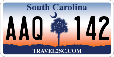 SC license plate AAQ142