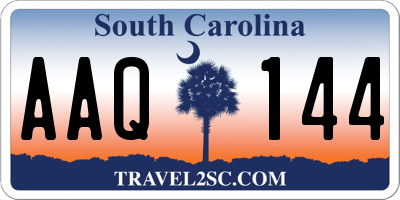 SC license plate AAQ144